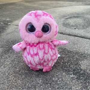 Ty Beanie Boos Pinky the Pink Owl  6"
